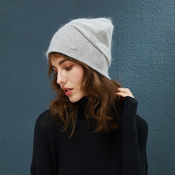 Female Beanies Rabbit Hair Winter Hats For Women Casual Autumn Knitted Beanie Girls 2019 New Fashion High Quality Soft Wool Hat - Starttech Online Market