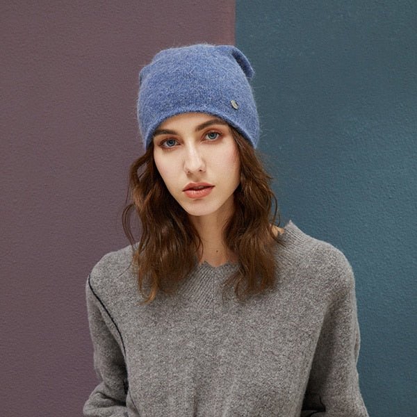 Female Beanies Rabbit Hair Winter Hats For Women Casual Autumn Knitted Beanie Girls 2019 New Fashion High Quality Soft Wool Hat - Starttech Online Market