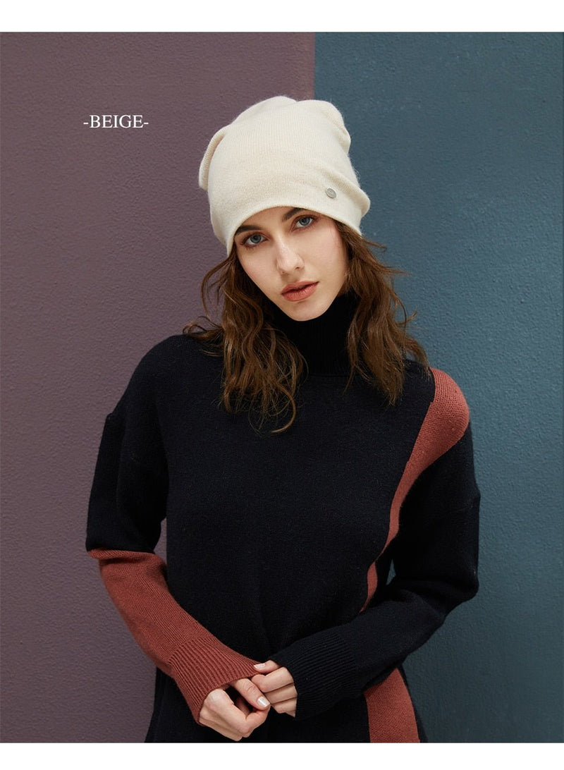 Female Beanies Rabbit Hair Winter Hats For Women Casual Autumn Knitted Beanie Girls 2019 New Fashion High Quality Soft Wool Hat - Starttech Online Market