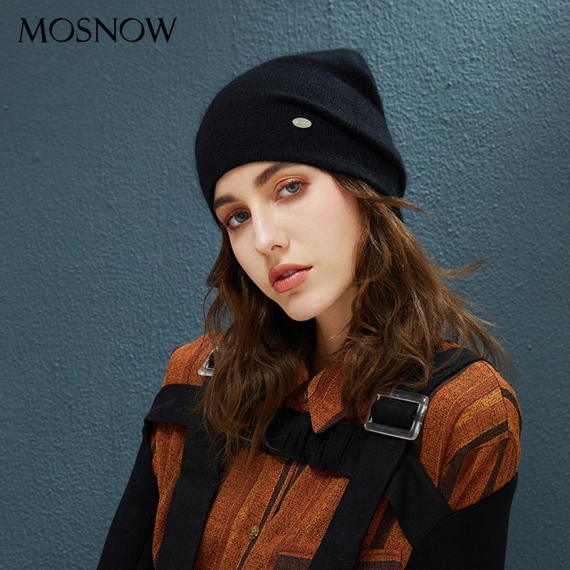 Female Beanies Rabbit Hair Winter Hats For Women Casual Autumn Knitted Beanie Girls 2019 New Fashion High Quality Soft Wool Hat - Starttech Online Market