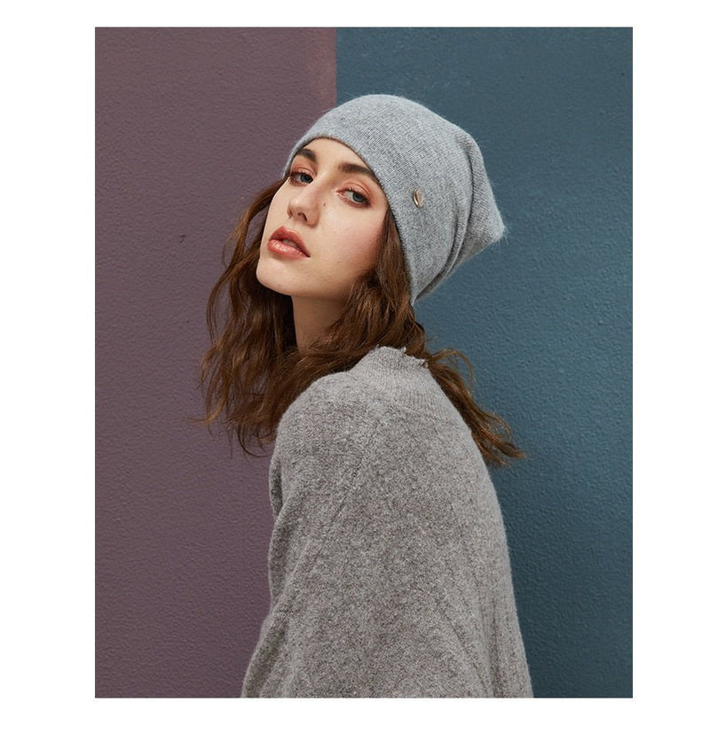 Female Beanies Rabbit Hair Winter Hats For Women Casual Autumn Knitted Beanie Girls 2019 New Fashion High Quality Soft Wool Hat - Starttech Online Market