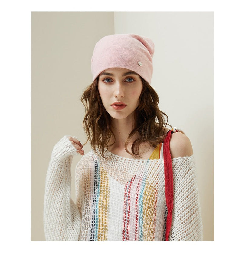 Female Beanies Rabbit Hair Winter Hats For Women Casual Autumn Knitted Beanie Girls 2019 New Fashion High Quality Soft Wool Hat - Starttech Online Market