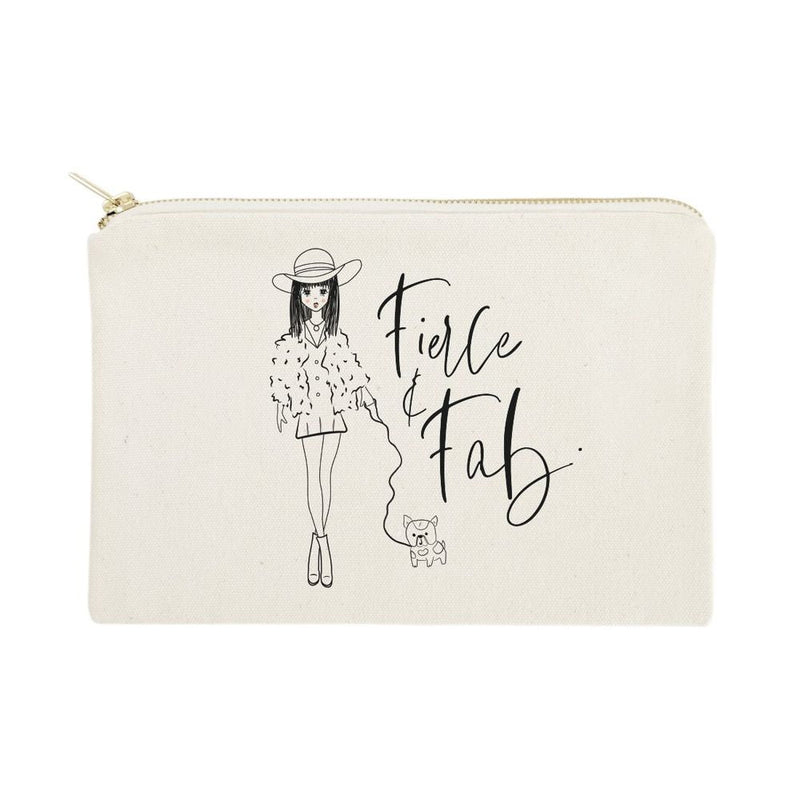 Fierce and Fab Cotton Canvas Cosmetic Bag - Starttech Online Market