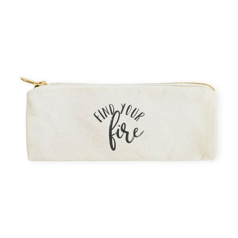 Find Your Fire Cotton Canvas Pencil Case and Travel Pouch - Starttech Online Market