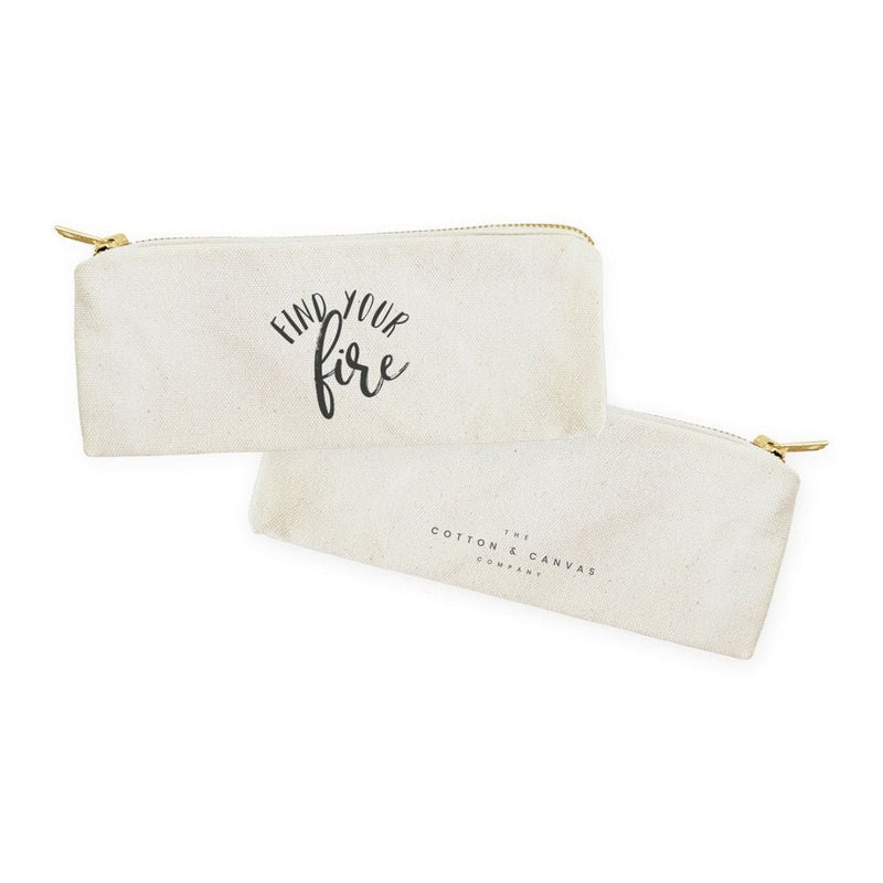 Find Your Fire Cotton Canvas Pencil Case and Travel Pouch - Starttech Online Market