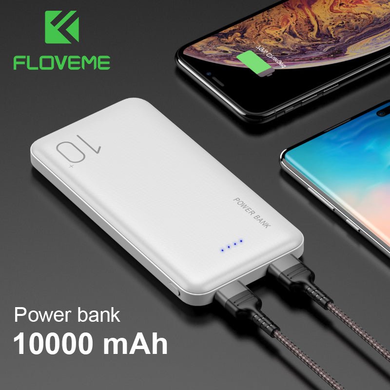 FLOVEME Power Bank 10000mAh Portable Charger For Samsung Xiaomi mi Mobile External Battery Powerbank 10000 mAh Poverbank Phone - Starttech Online Market