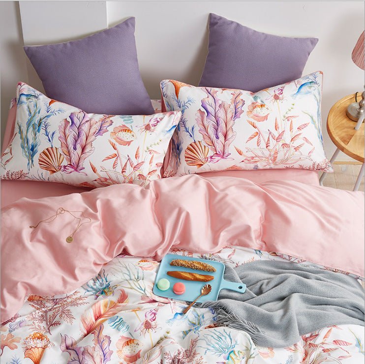 Flush Cotton Printed Satin Pure Set Of 4 Pieces - Starttech Online Market