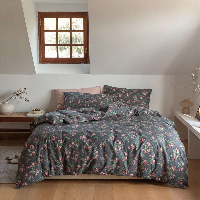 Four-piece Set Of Korean Retro Floral Cotton Bed - Starttech Online Market