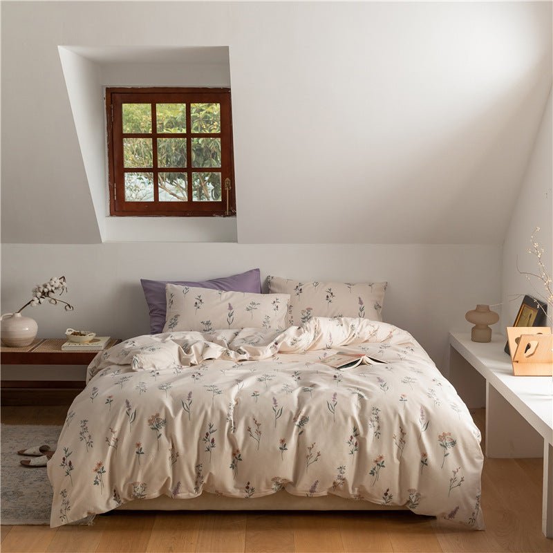 Four-piece Set Of Korean Retro Floral Cotton Bed - Starttech Online Market