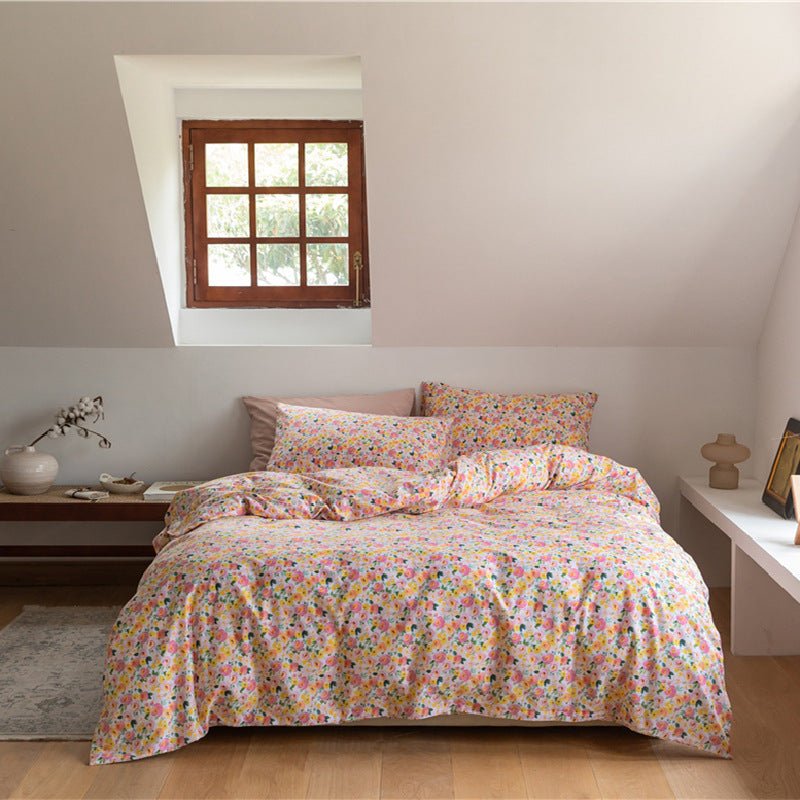 Four-piece Set Of Korean Retro Floral Cotton Bed - Starttech Online Market