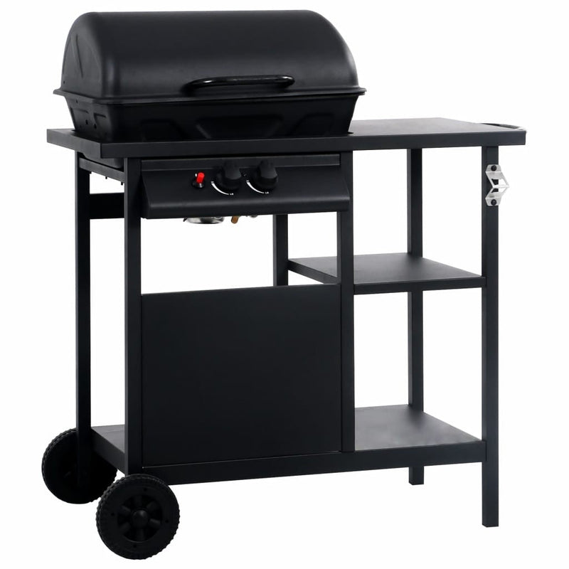 Gas grill with shelf on 3 levels black - Starttech Online Market