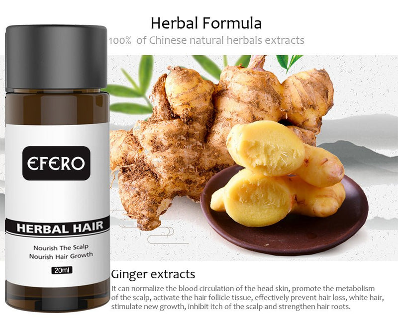 Ginger Hair Growth Essential Oil Serum Hair Treatment Anti Lost Beauty Products Fast Grow Repair Scalp Frizzy Damaged Hair Care - Starttech Online Market