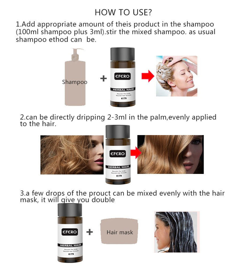 Ginger Hair Growth Essential Oil Serum Hair Treatment Anti Lost Beauty Products Fast Grow Repair Scalp Frizzy Damaged Hair Care - Starttech Online Market