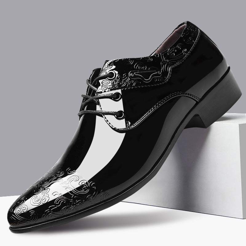 Glossy Men's Business Formal Shoes Fashion Casual Shoes - Starttech Online Market