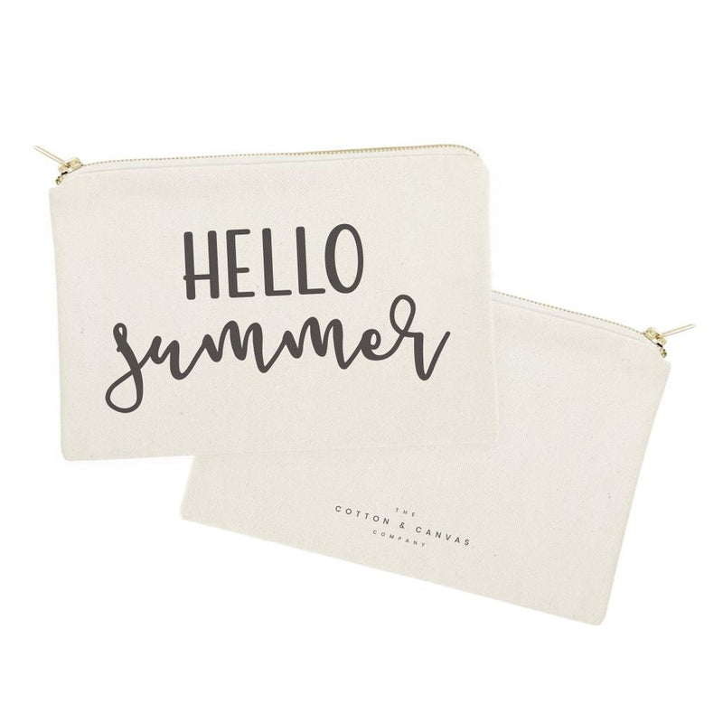 Hello Summer Cotton Canvas Cosmetic Bag - Starttech Online Market