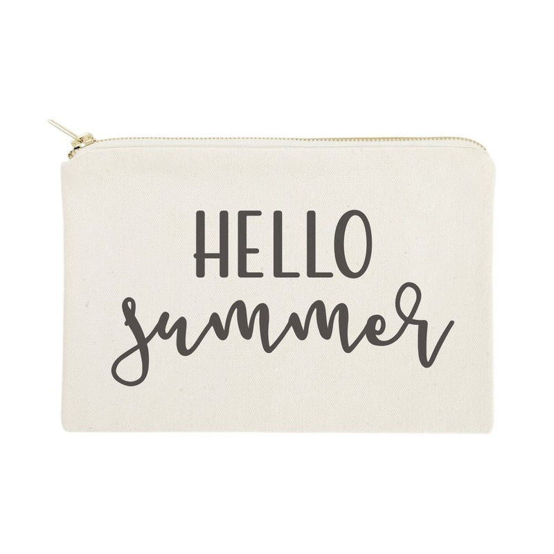 Hello Summer Cotton Canvas Cosmetic Bag - Starttech Online Market