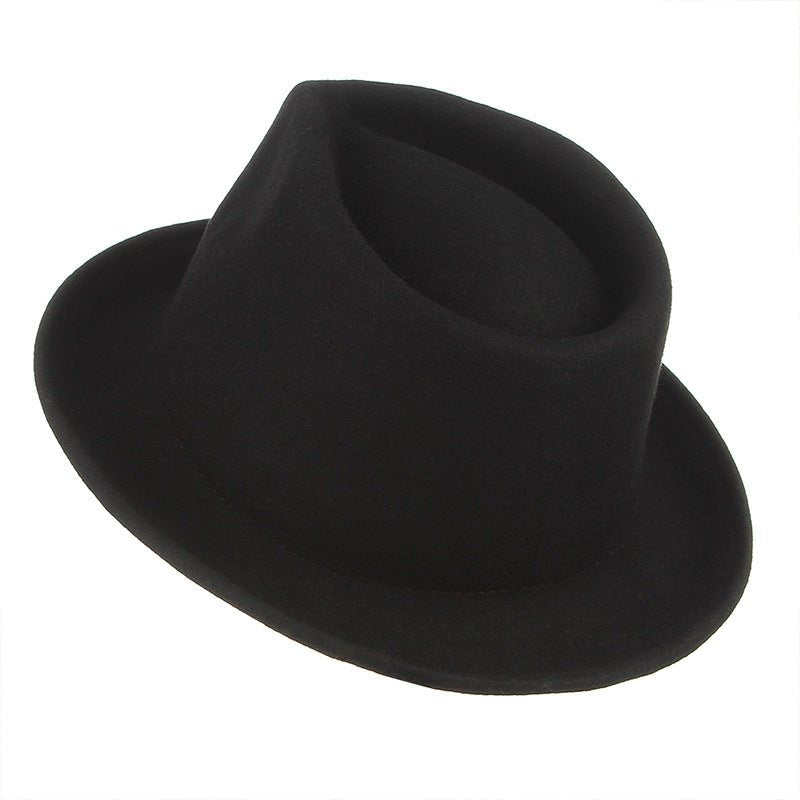 High-Grade Wool Curled Jazz Hat Wool Top Hat - Starttech Online Market