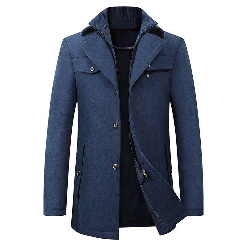 High Quality Wool Coat Men Overcoats Single Breasted Jackets New Arrival - Starttech Online Market