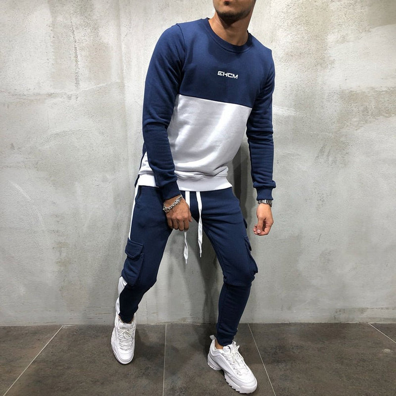 Hip Hop Men 2 Pieces Sets Sportswear +Multi-Pocket Pant Chandal Hombre Sporting Track-suit - Starttech Online Market