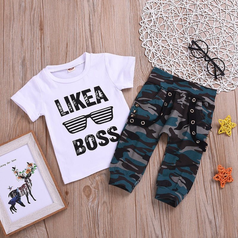 Hot sale Children's Wear Camouflage pants two-piece set like a - Starttech Online Market