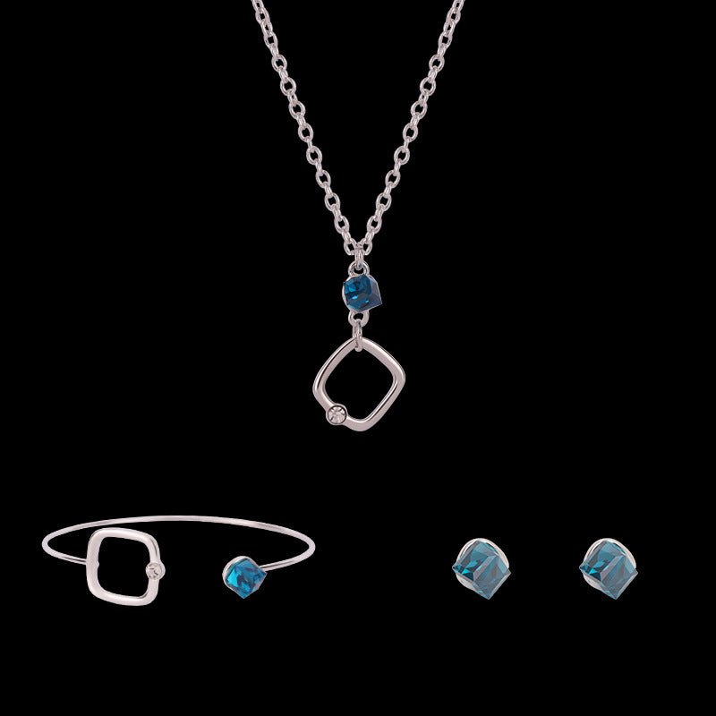 Hree-piece Set Of Cold Wind Geometric Square Shape Accessories - Starttech Online Market