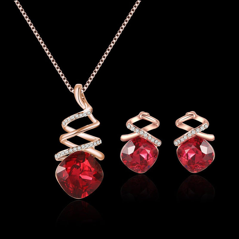 Jewelry Set Bridal Necklace Earrings Fashion Jewelry Set - Starttech Online Market