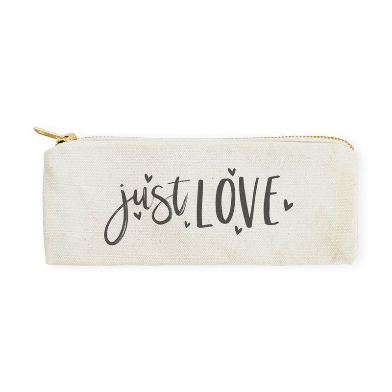 Just Love Cotton Canvas Pencil Case and Travel Pouch - Starttech Online Market