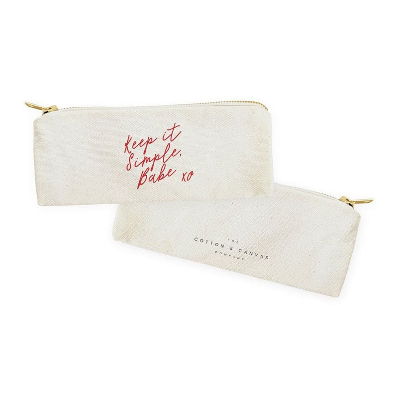 Keep it Simple Babe Canvas Pencil Case and Travel Pouch - Starttech Online Market