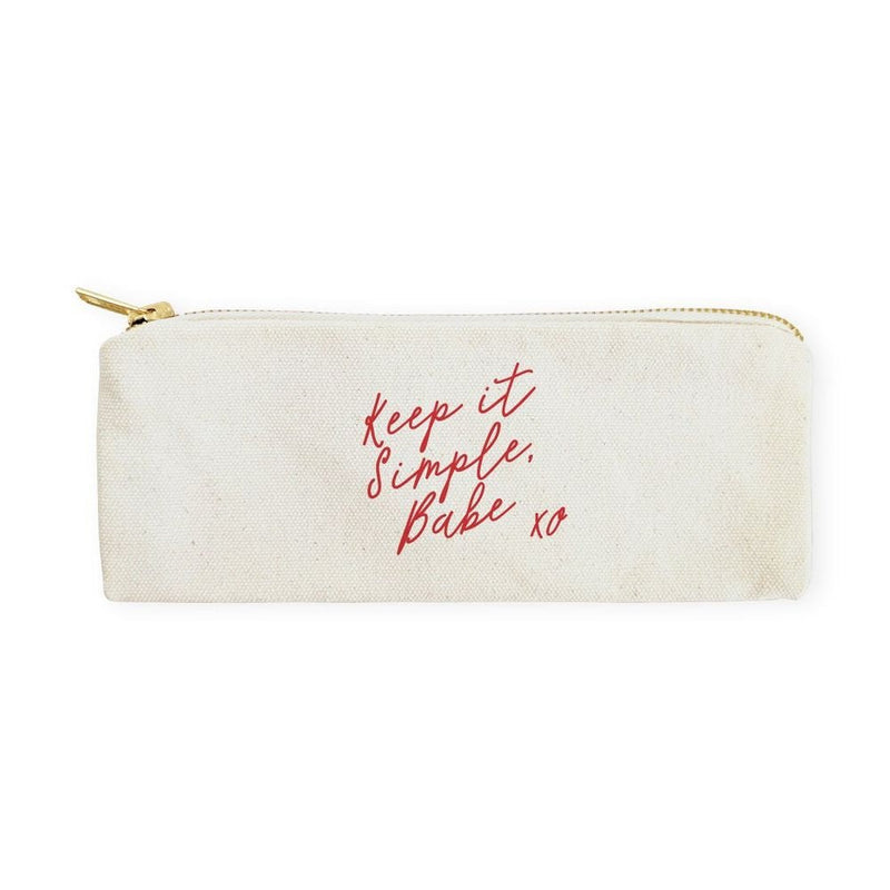 Keep it Simple Babe Canvas Pencil Case and Travel Pouch - Starttech Online Market