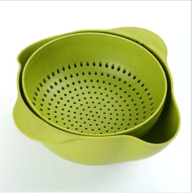 Kitchen Laundry Organizer Thickening Home Kitchen Plastic Rice Friut Bowl Washing Rice Sieve Basin Washing Basket - Starttech Online Market