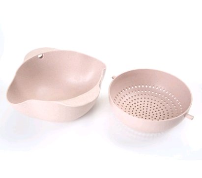 Kitchen Laundry Organizer Thickening Home Kitchen Plastic Rice Friut Bowl Washing Rice Sieve Basin Washing Basket - Starttech Online Market