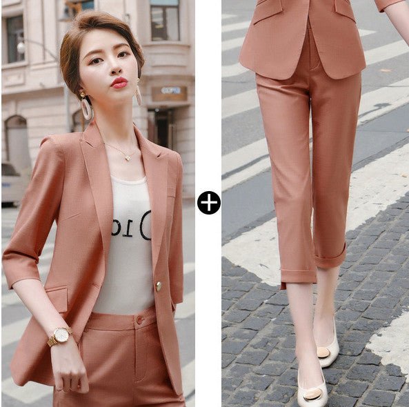 Ladies Fashion Business Wear Temperament Jacket Pants Set - Starttech Online Market