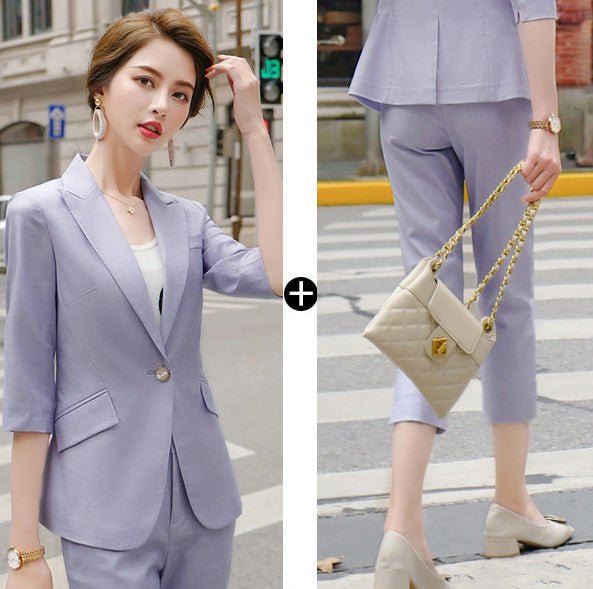 Ladies Fashion Business Wear Temperament Jacket Pants Set - Starttech Online Market