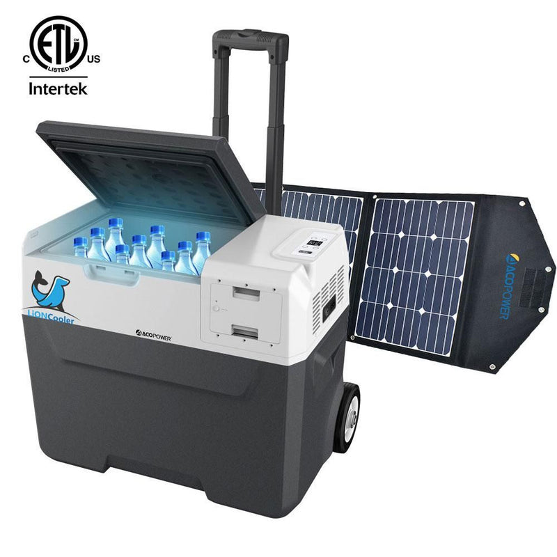 LiONCooler Combo, X40A Portable Solar Fridge/Freezer (42 Quarts) and 90W Solar Panel - Starttech Online Market