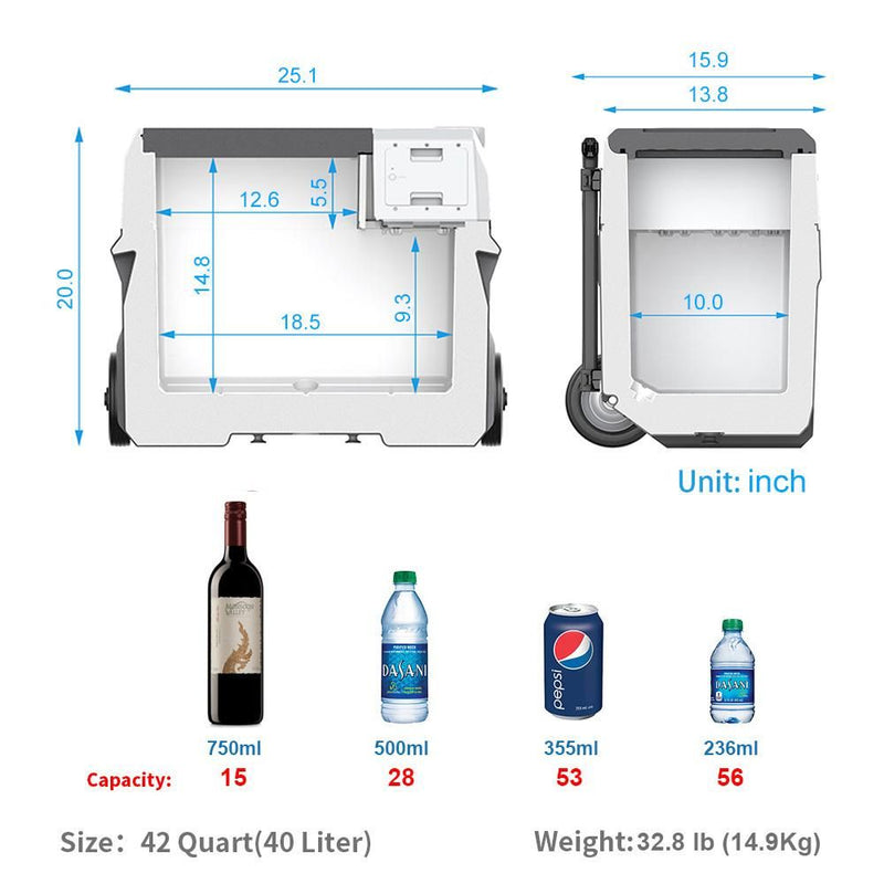 LiONCooler Combo, X40A Portable Solar Fridge/Freezer (42 Quarts) and 90W Solar Panel - Starttech Online Market