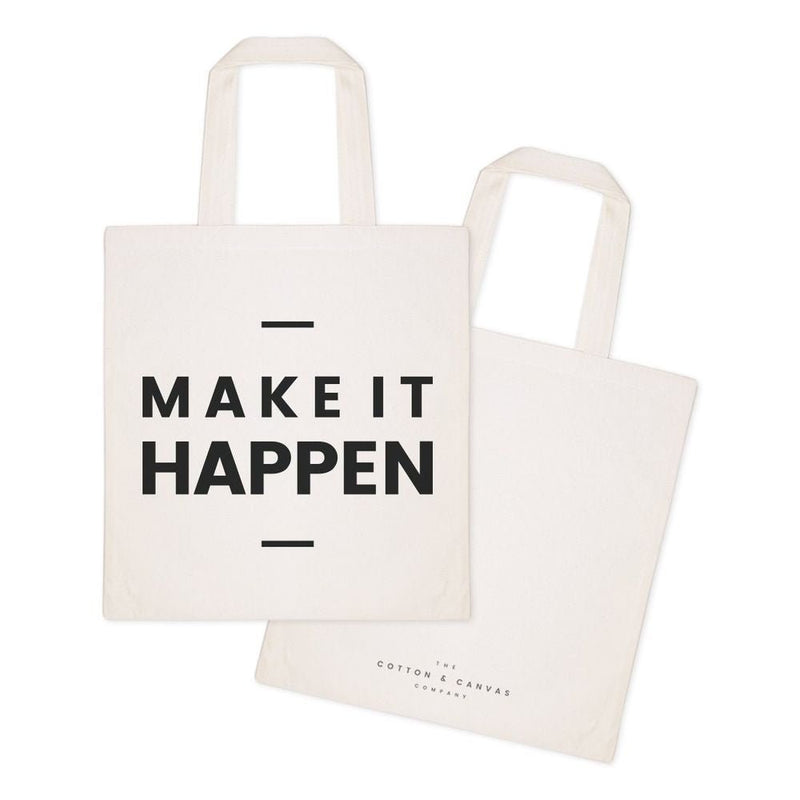 Make It Happen Cotton Canvas Tote Bag - Starttech Online Market