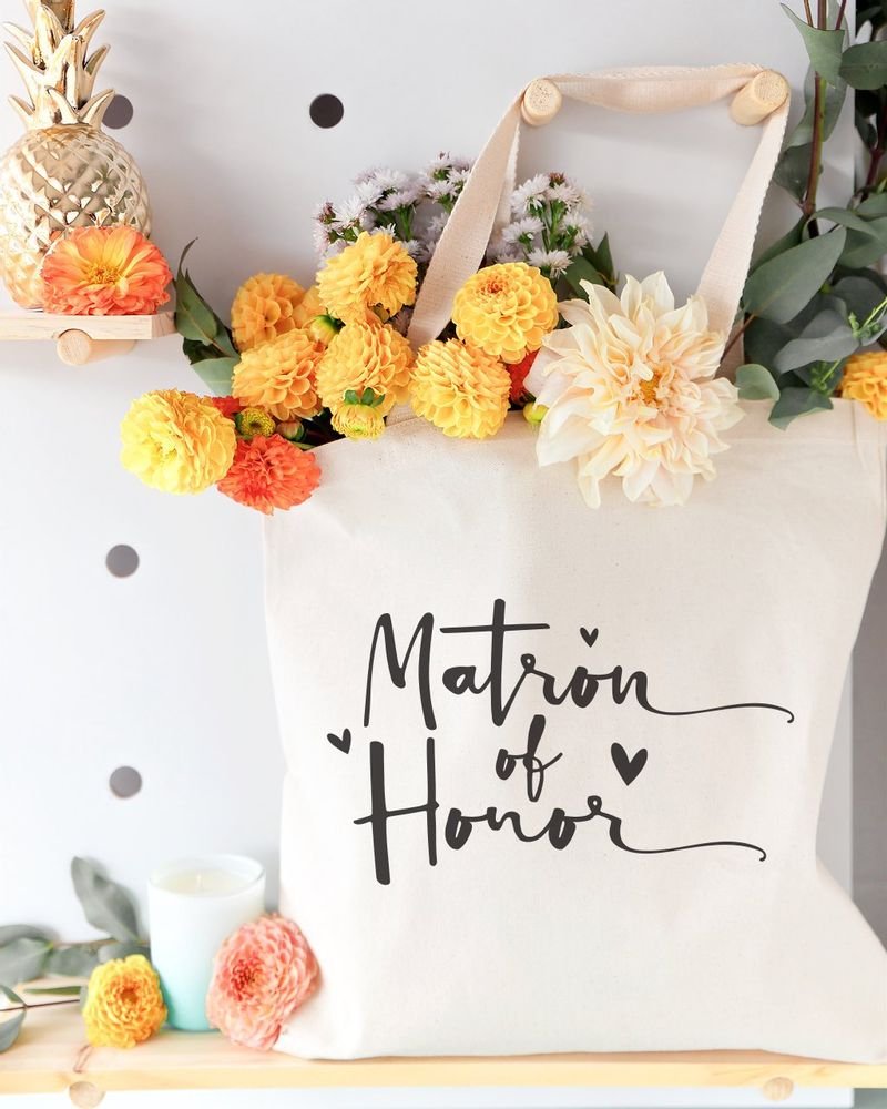 Matron of Honor Wedding Cotton Canvas Tote Bag - Starttech Online Market