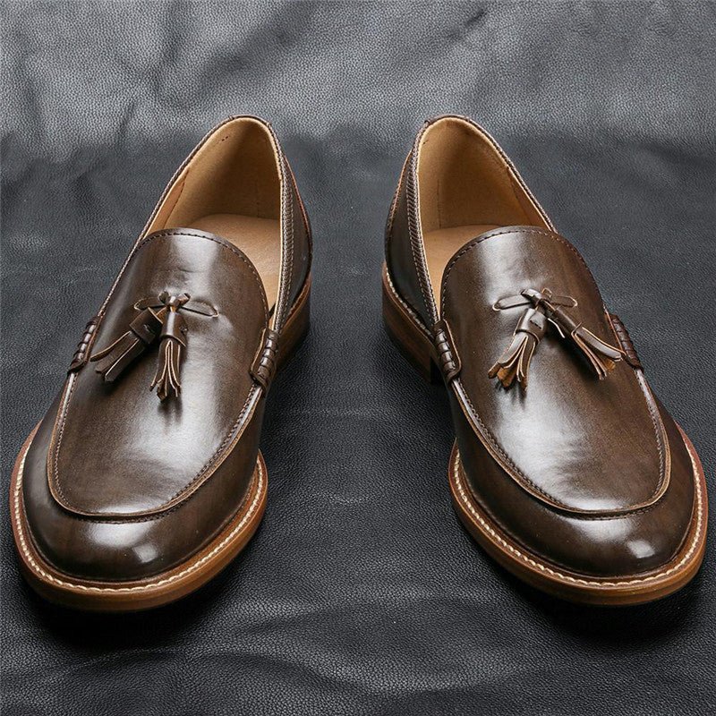 Men Casual Shoes Leather Loafers Business Dress Formal Shoes - Starttech Online Market