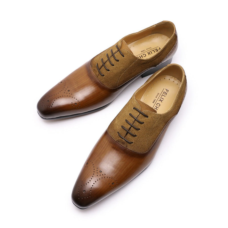 Men's Carved English Brogue Business Casual Formal Wedding Shoes - Starttech Online Market