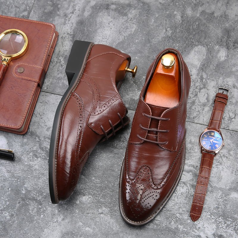 Men's Plus Size Formal Business Casual Leather Shoes - Starttech Online Market