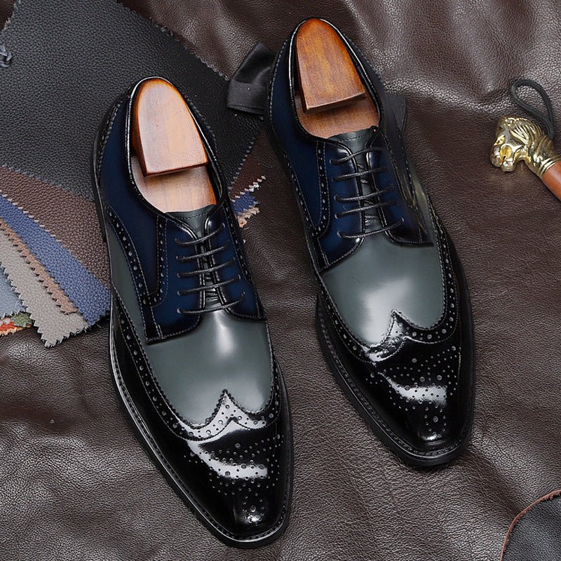 Men's Pointed Toe Leather Business Men's Formal Shoes - Starttech Online Market