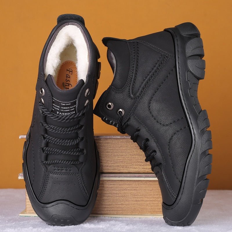 Men's Snow Boots Protective Wear-Resistant Sole Warm Comfortable Lace Up Winter Walking Boots - Starttech Online Market