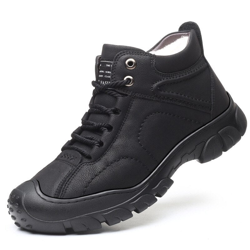 Men's Snow Boots Protective Wear-Resistant Sole Warm Comfortable Lace Up Winter Walking Boots - Starttech Online Market