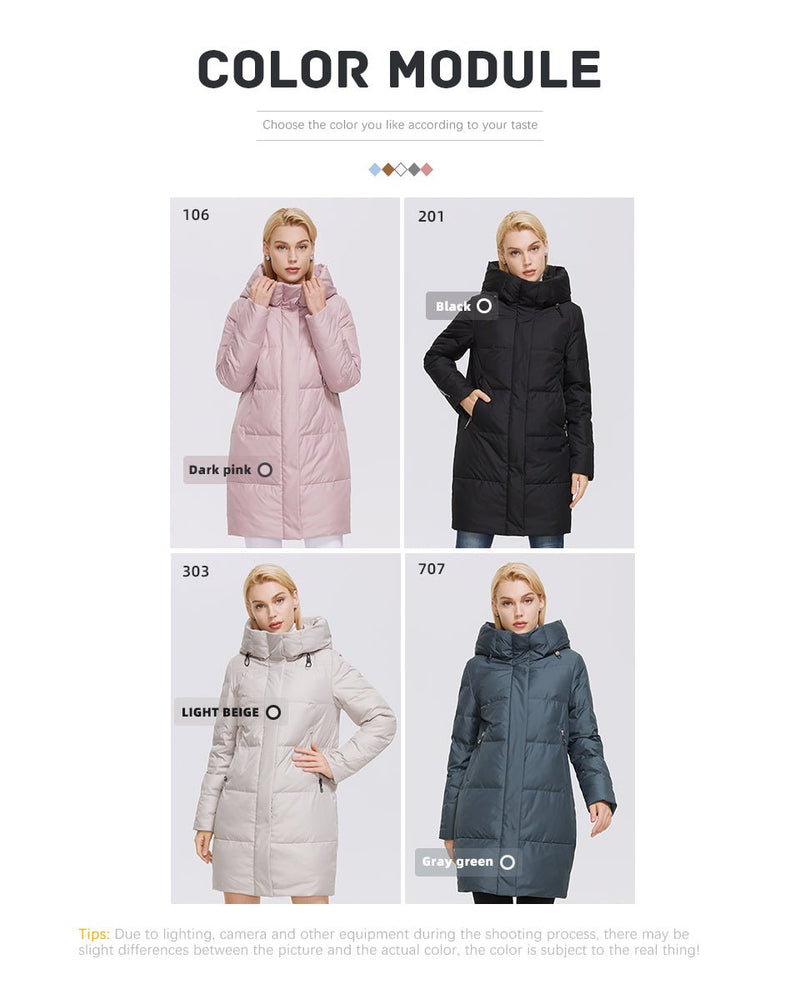 MIEGOFCE Winter Women Mid-length Coat Hooded Design To Keep Warm And Windproof Parka Zipper Jackets - Starttech Online Market