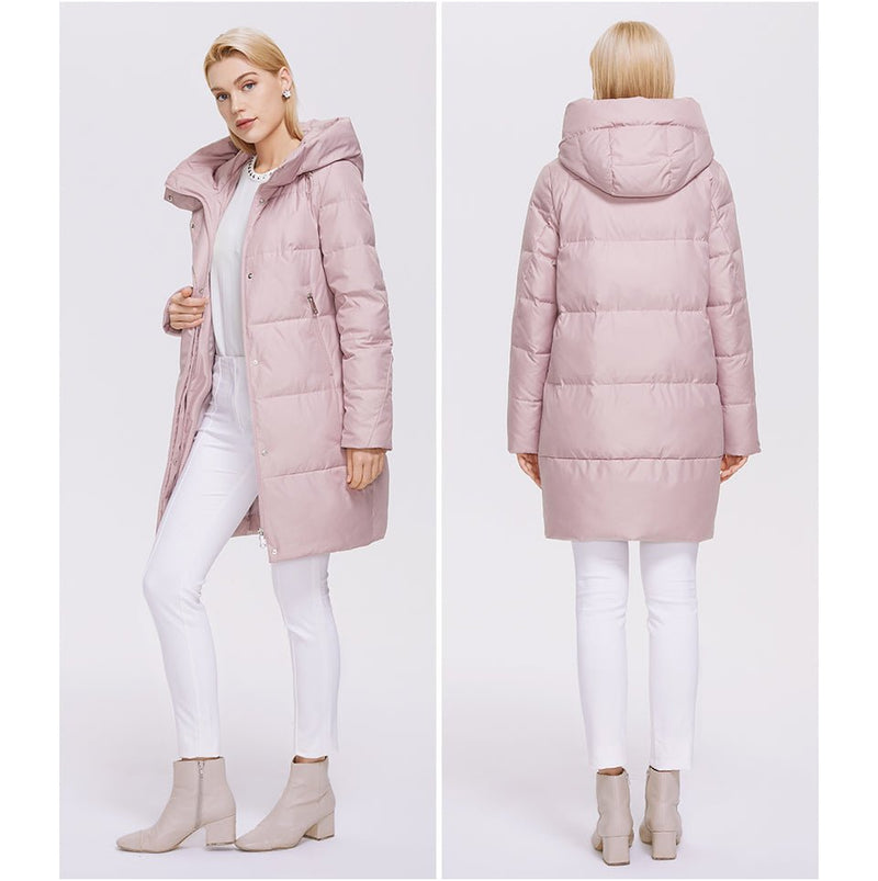 MIEGOFCE Winter Women Mid-length Coat Hooded Design To Keep Warm And Windproof Parka Zipper Jackets - Starttech Online Market