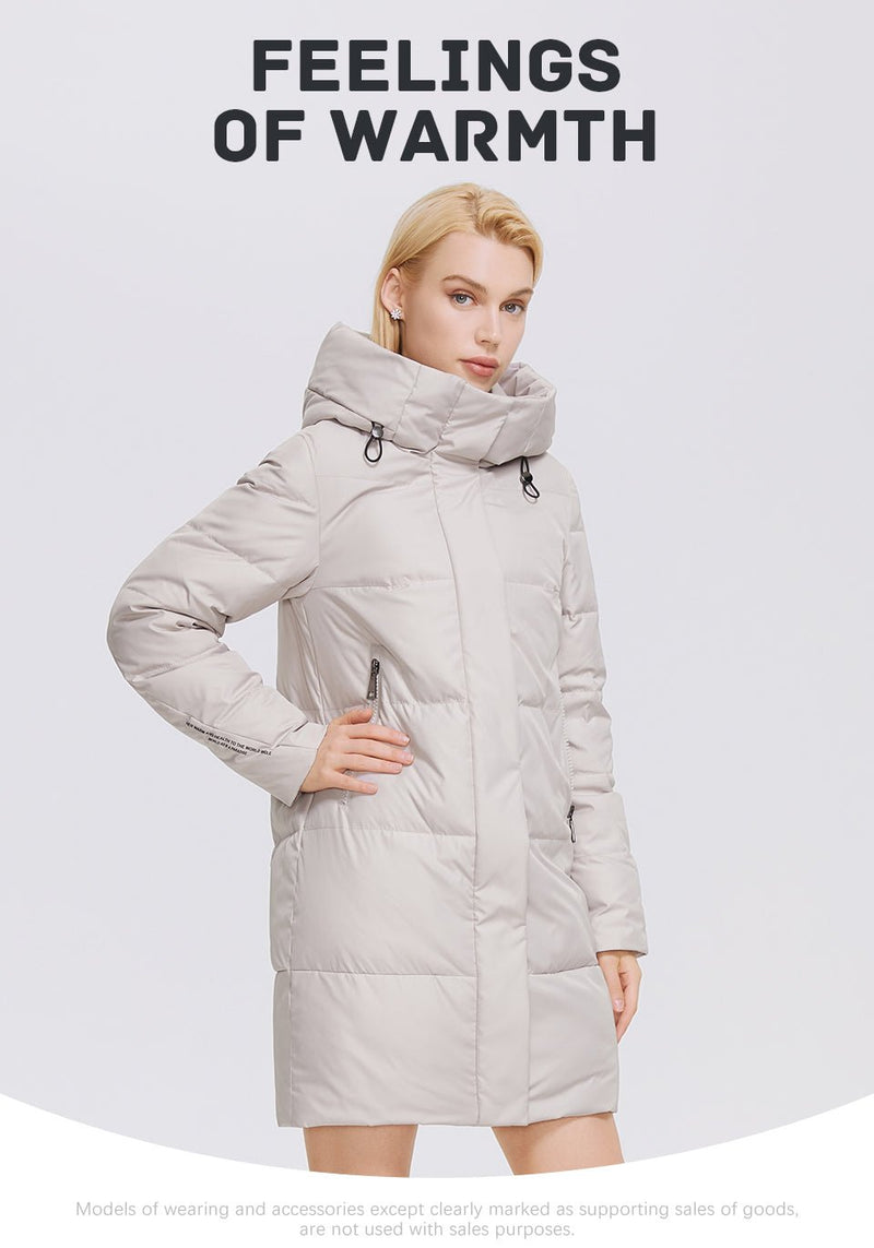 MIEGOFCE Winter Women Mid-length Coat Hooded Design To Keep Warm And Windproof Parka Zipper Jackets - Starttech Online Market