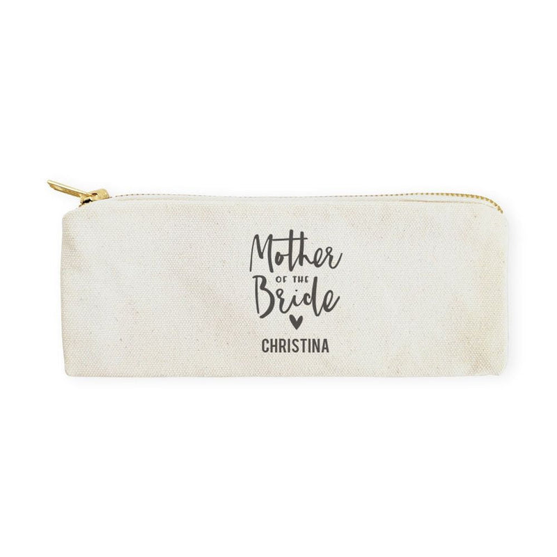 Mother of the Bride Personalized Cotton Canvas Pencil Case and Travel Pouch - Starttech Online Market