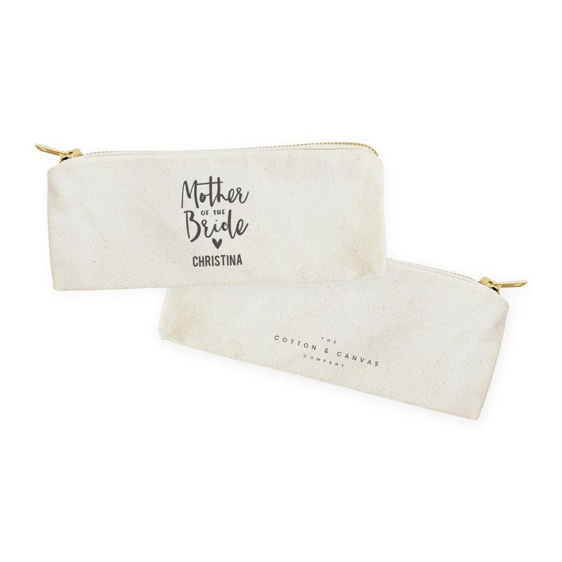 Mother of the Bride Personalized Cotton Canvas Pencil Case and Travel Pouch - Starttech Online Market