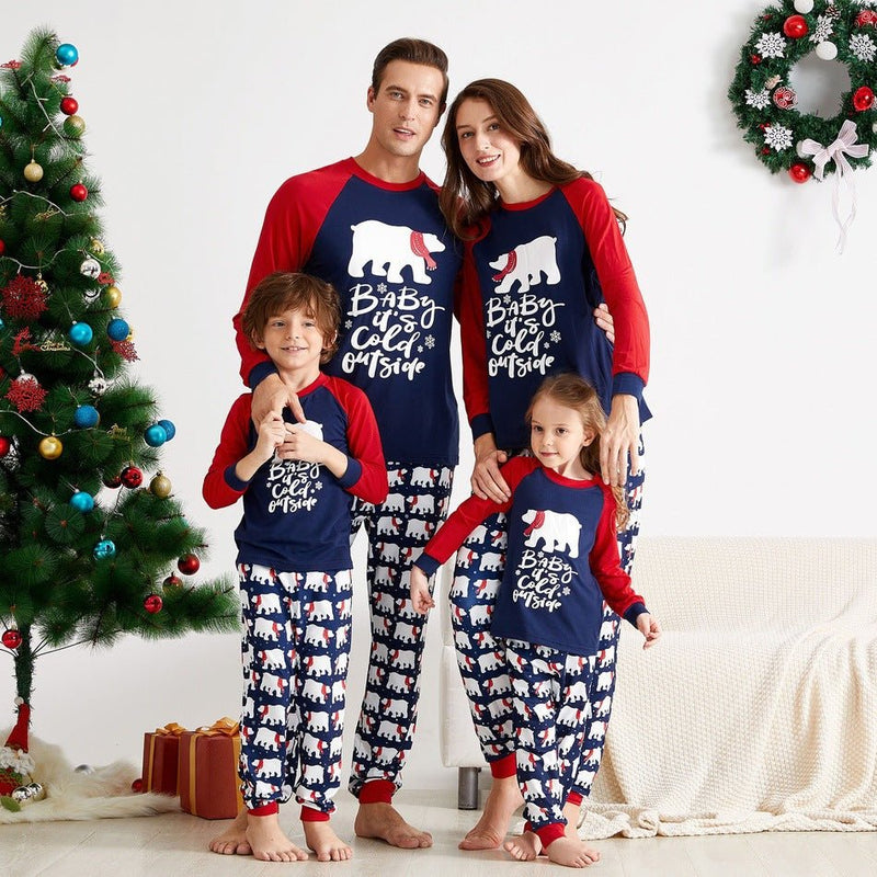 New Christmas Elements Printed Parent-Child Wear Set Family Wear Home Wear Set - Starttech Online Market