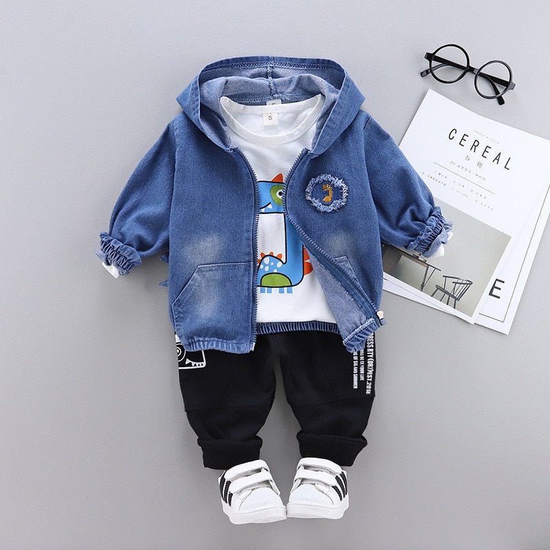 New denim three-piece set for children and babies 0-4 years old - Starttech Online Market